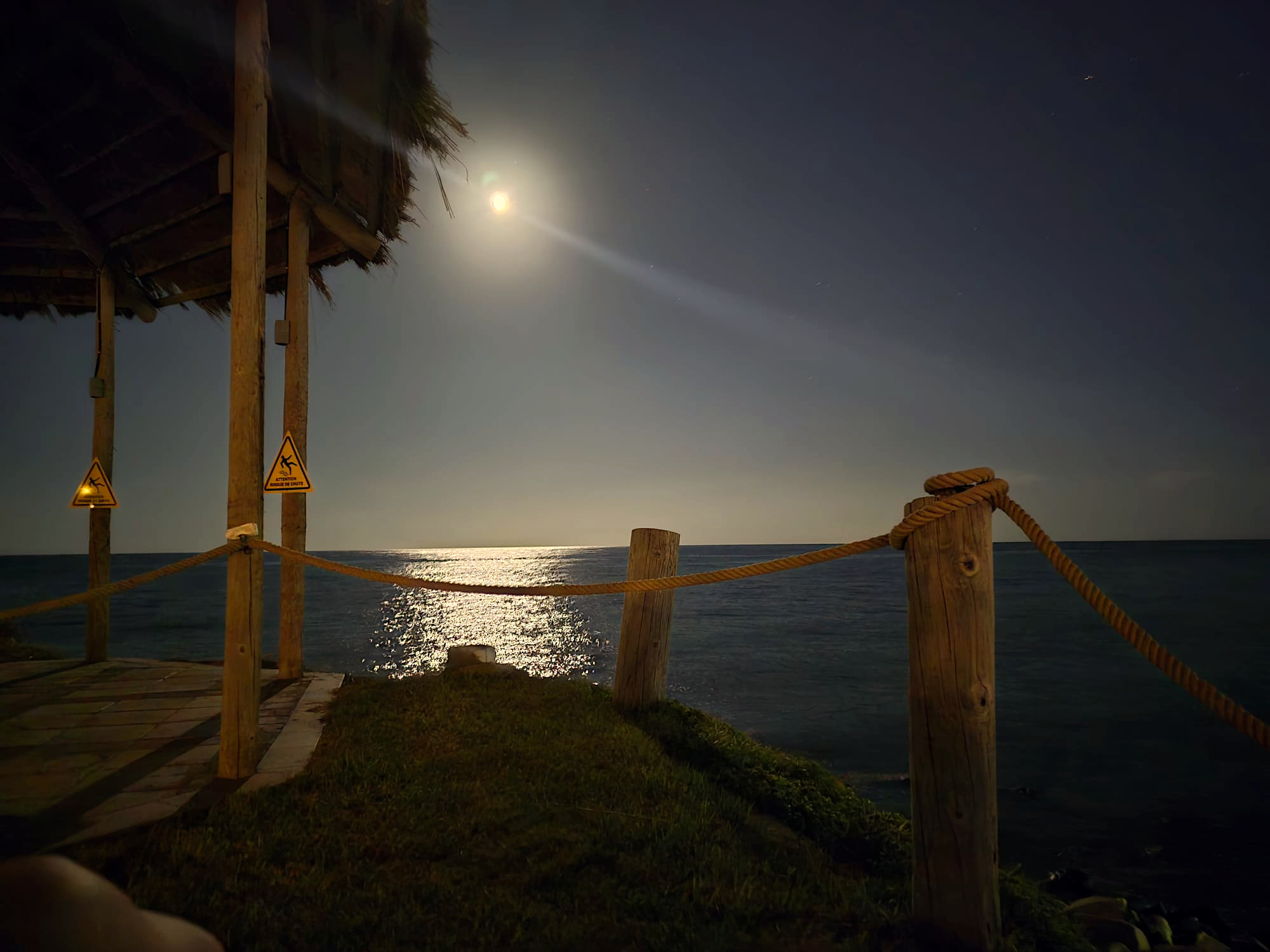 Photo of the moon light on the sea taken in Tunisia